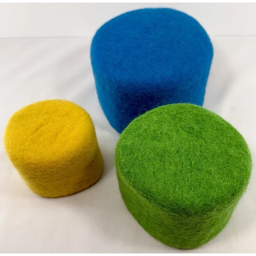 Lovevery Felt Nesting Baskets Set Montessori Sensory‎ Stacking EUC
